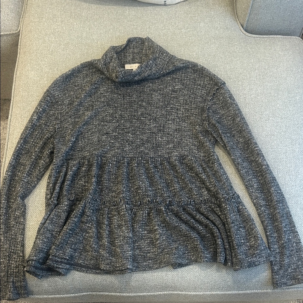 Heather Gray Women's Turtleneck Sweater